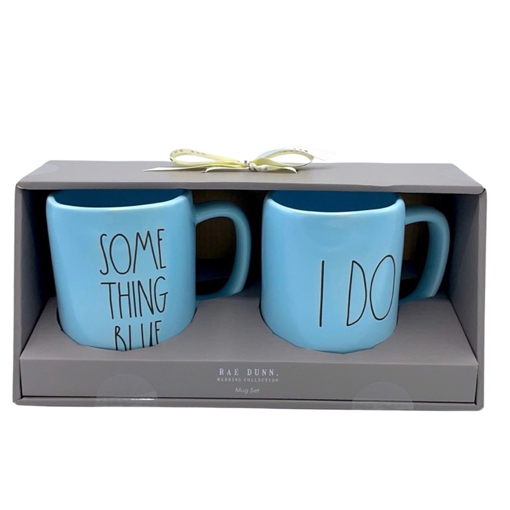 Rae Dunn Something Blue Mug Set